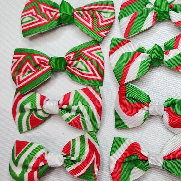 Toddler Little Girl's Holiday Themed Hair Bow Set (12 total) NWT - Picture 4 of 5